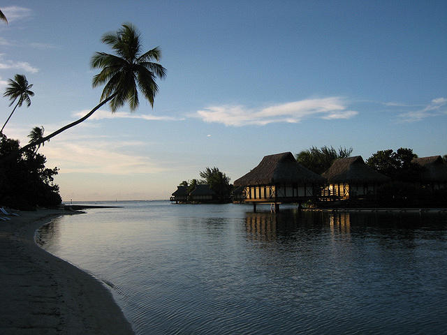 our lagoon at sunset