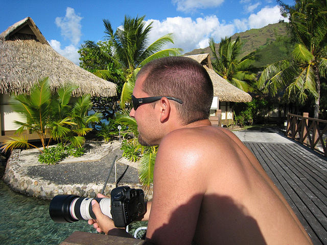 jason taking pictures of the dolphins