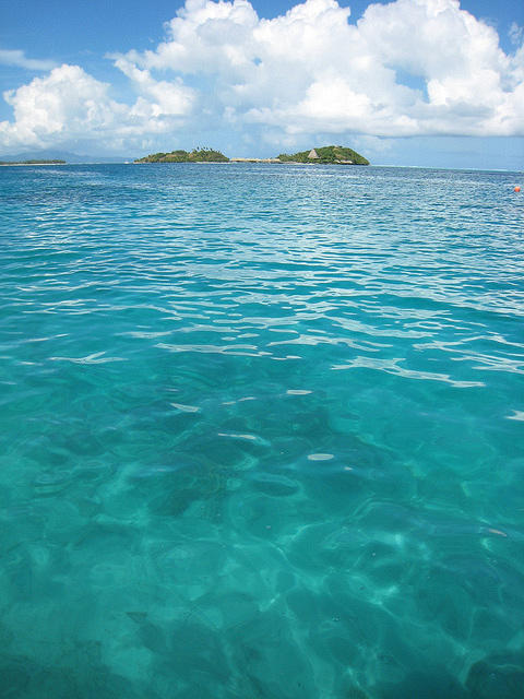 The boat ride over to our little Motu and Hotel