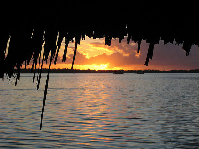 sunrise from our bungalow