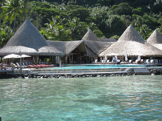 on the main island is the other part of our hotel and the pool