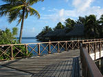 The walkway to the dolphin center